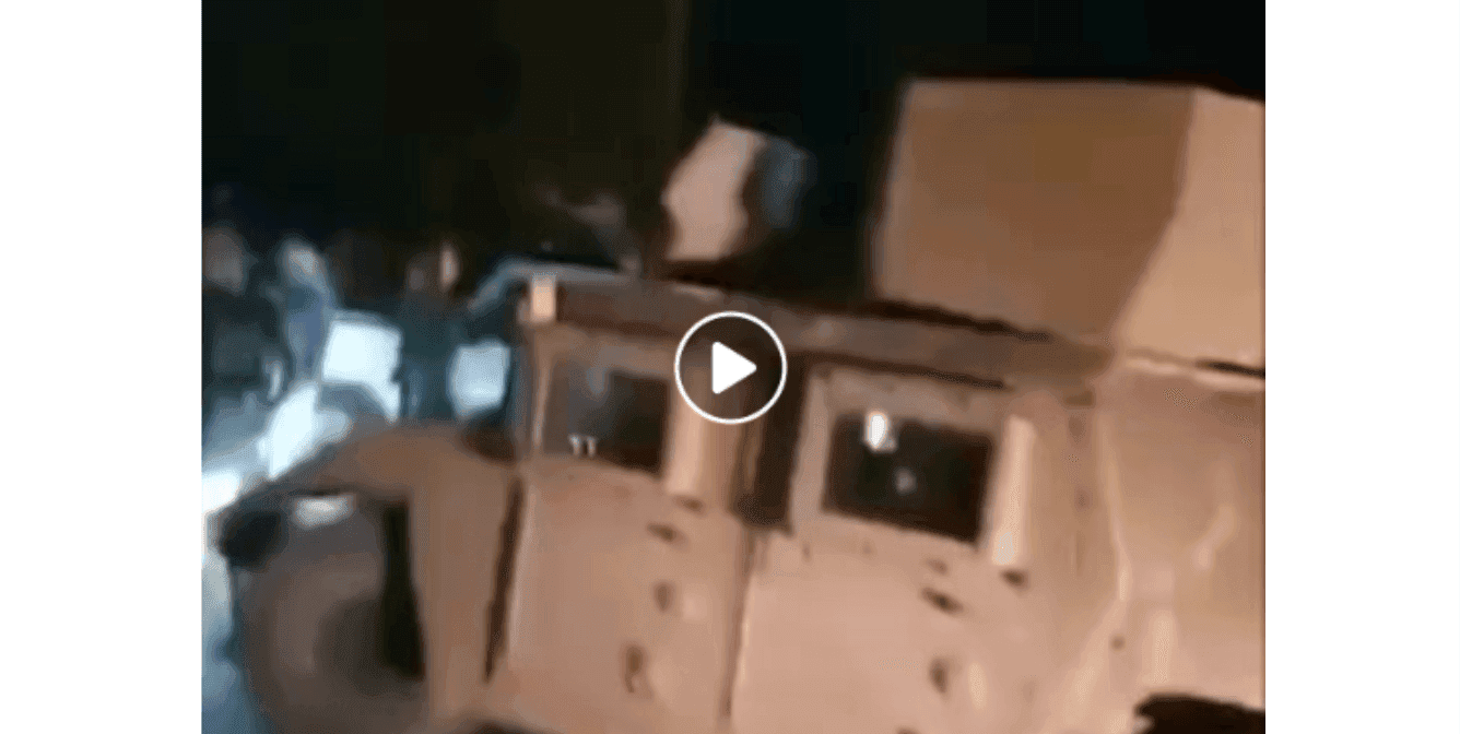 هذا المقطع ليس لاستيلاء العشائر على مدرعة لقسد في منطقة غرانيج