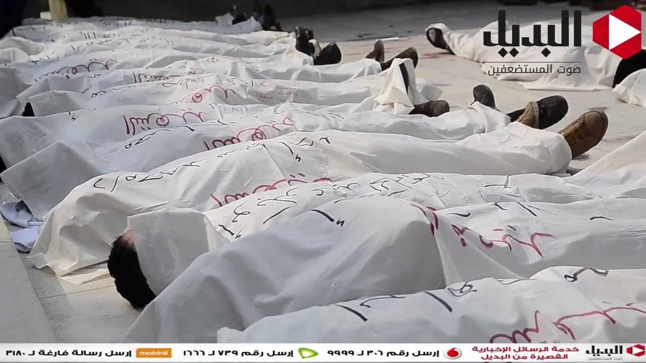 التسجيل الذي يظهر جثامين تتحرك صُوِر بمصر وليس في سوريا