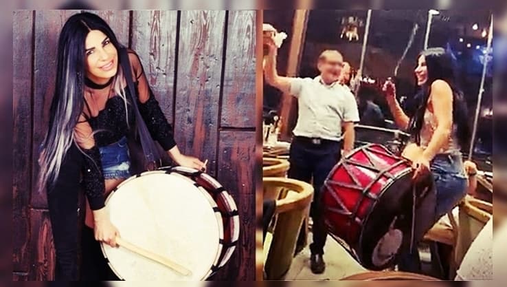 عازفة الطبل هذه ليست وزيرة لبنانية، والرجل بجانبها ليس سفير لبنان في واشنطن