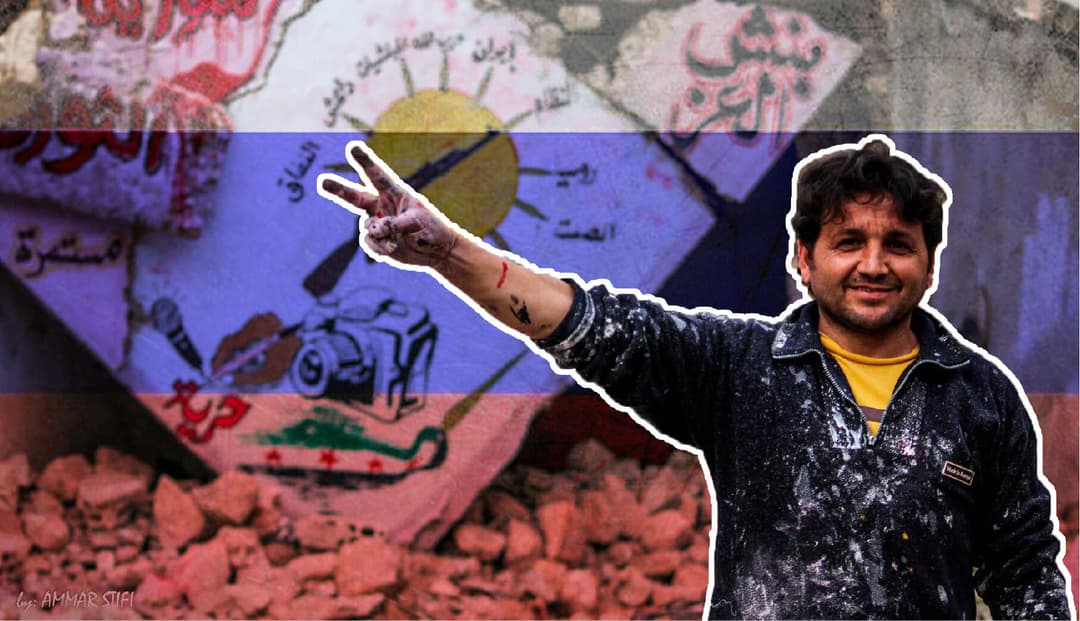 (روسيا اليوم) تفبرك أقوالاً على لسان رسام سوري معارض لنظام الأسد