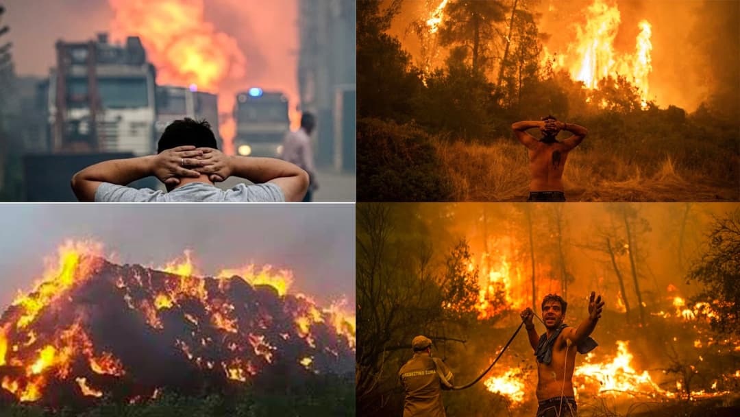 هذه الصور لا علاقة لها بالحرائق الكبيرة التي اندلعت مؤخراً في الجزائر