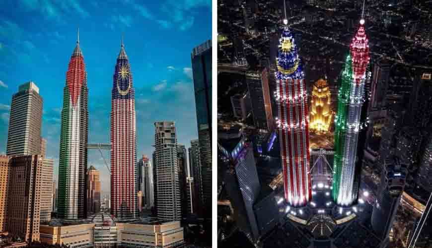 البرج التوأم في ماليزيا لم يُضأ بالعلم الفلسطيني تضامناً مع غزة