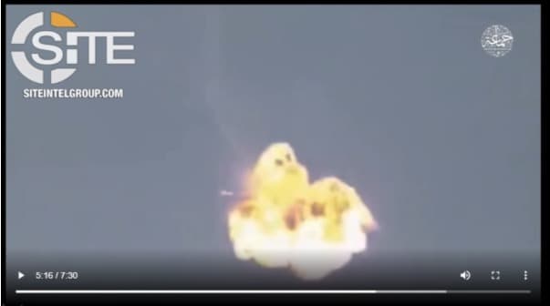 Image accompanying تسجيل مصور يظهر لقطات لعملية إسقاط طائرة تابعة لسلاح الجو النيجيري من قبل جماعة بوكو حرام