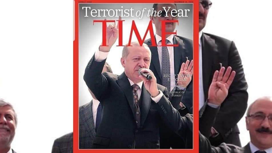 مجلة (تايم) لم تضع صورة أردوغان على غلافها وتصفه بـ "إرهابي العام"