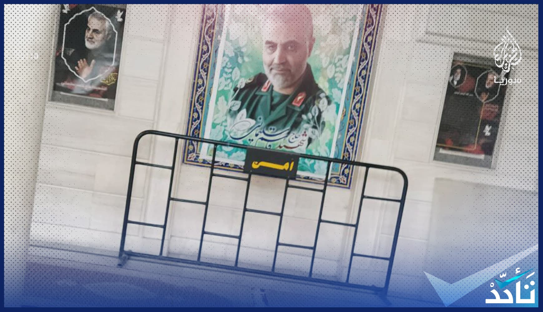 هل عُلقت صور قاسم سليماني على الجدران داخل الجامع الأموي الكبير بدمشق؟