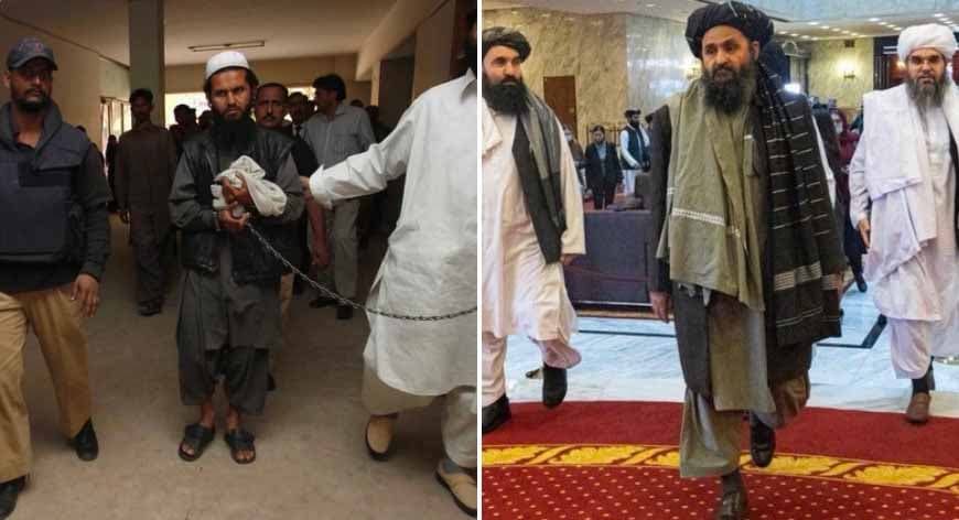 هل دخل قيادي في طالبان قصر كابل بعد 20 عاما من دخوله إليه مقيدا بالسلاسل؟