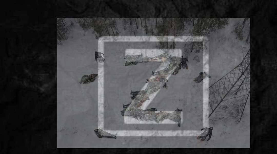 هل تُظهر هذه الصورة جثث من الجيش الروسي على شكل حرف Z في أوكرانيا؟