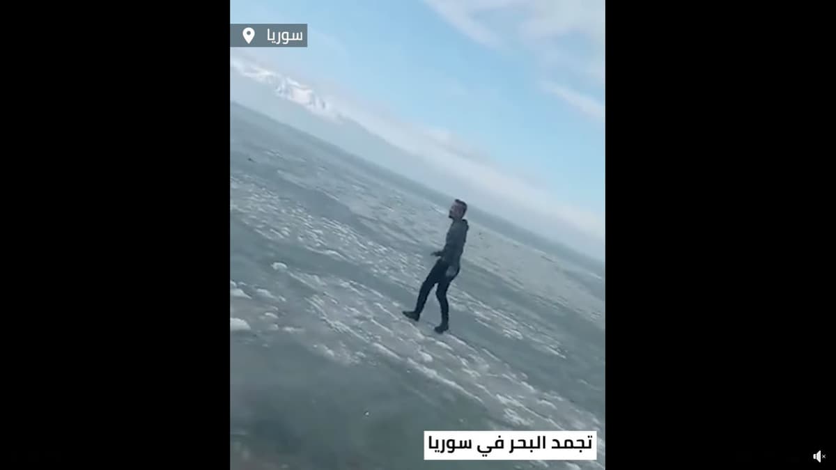 Image accompanying تجمد البحر في سوريا