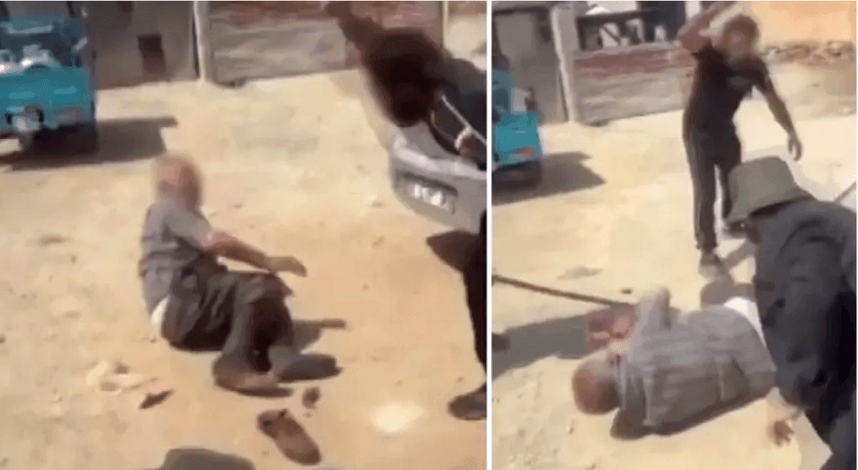 ماحقيقة مقطع الفيديو الذي زُعم أنه يظهر اعتداء على رجل مسن في سوريا؟