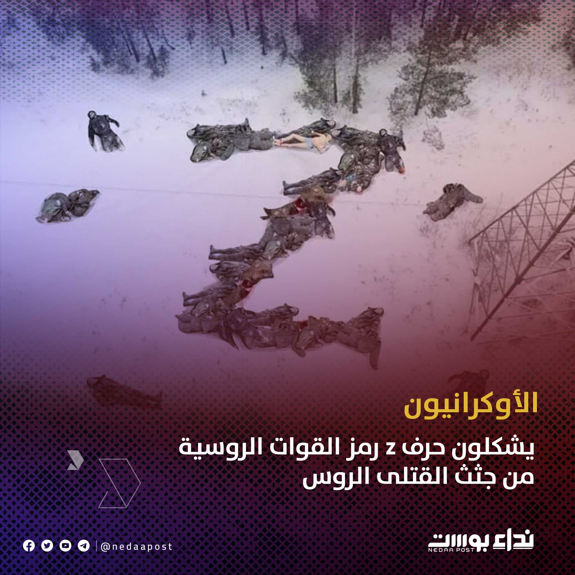 صورة تظهر جثث الجيش الروسي على شكل حرف Z | ادعاء كاذب